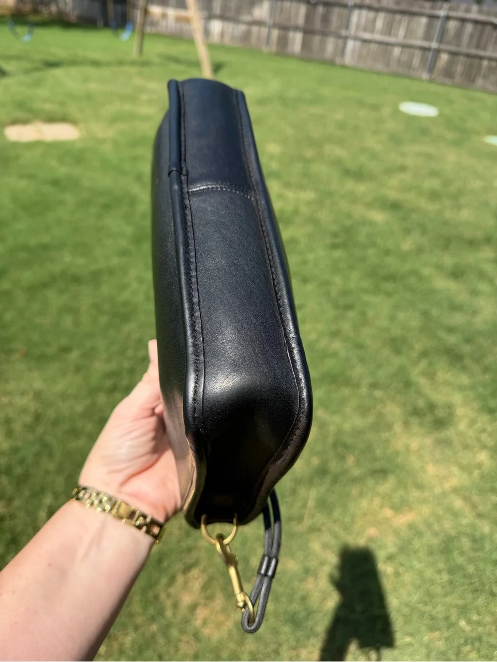 COACH Vintage 1970s NYC Basic Bag Zippered Clutch 9455, Black